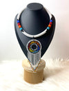 Bold Beaded Heritage Necklace by AfroBold featuring vibrant, handcrafted beads in a modern African design, celebrating cultural heritage and bold style.